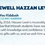 Farewell Hazzan Levin
