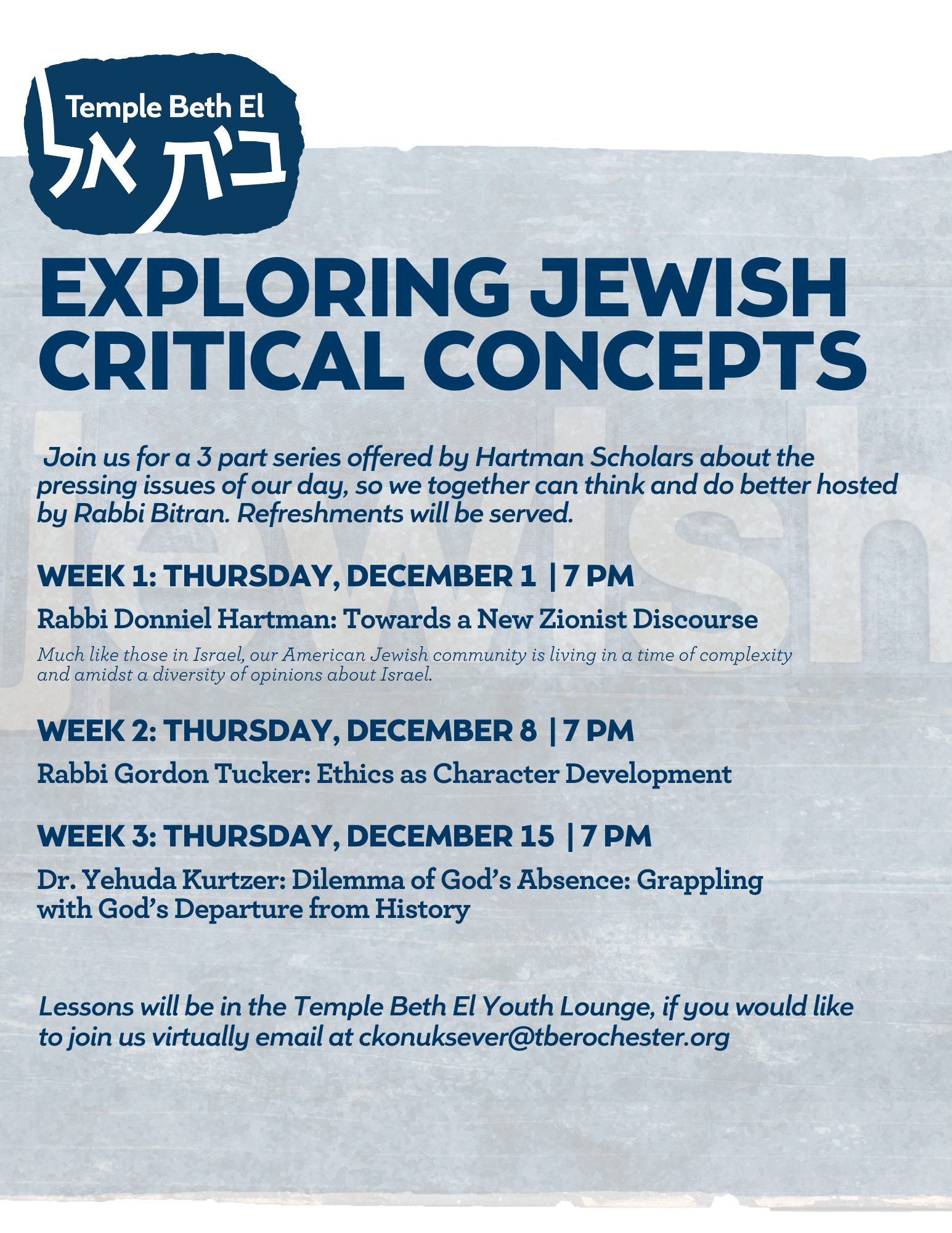 Exploring Jewish Critical Concepts : Rabbi Donniel Hartman: Towards a New Zionist Discourse
