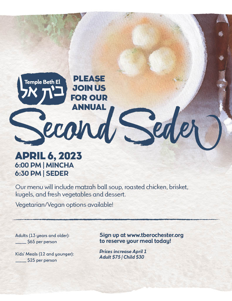 Annual Second Seder